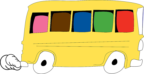 picture of a fun yellow school bus