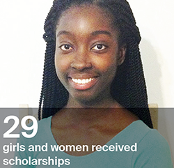 29 girls and women received scholarships