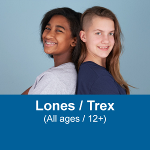 a lones girl and a trex girl